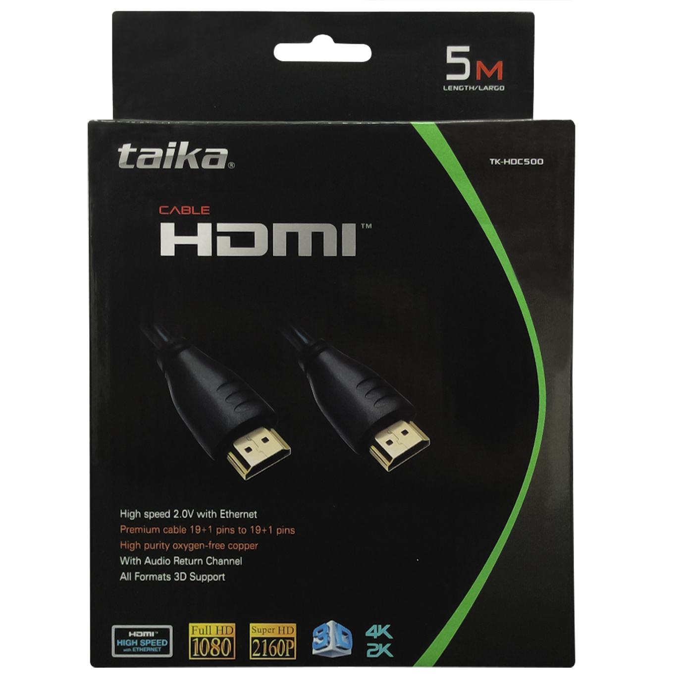 Foto 3 pulgar | Cable Hdmi Taika 5 m  2k/4k/3d/full Hd/super Hd 60hz