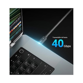 Foto 2 | Cable Usb-c Thunderbolt 4 Pasivo Sabrent 40gbps 5a 20v (1mt)