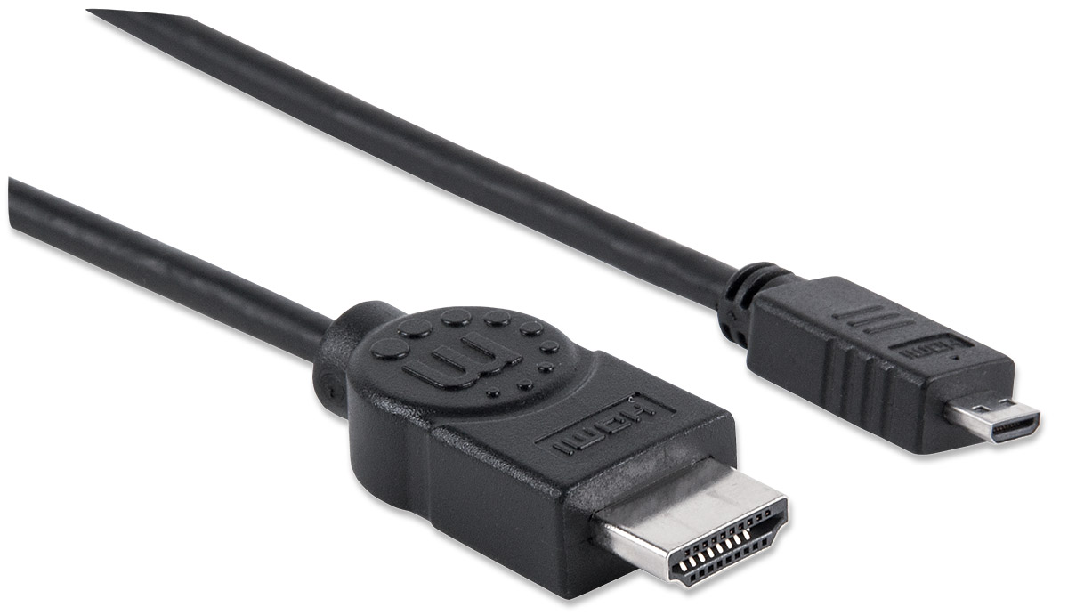 Foto 4 pulgar | Cable HDMI a Micro HDMI de Alta Velocidad Manhattan 324427 color Negro con Canal Ethernet 2 m