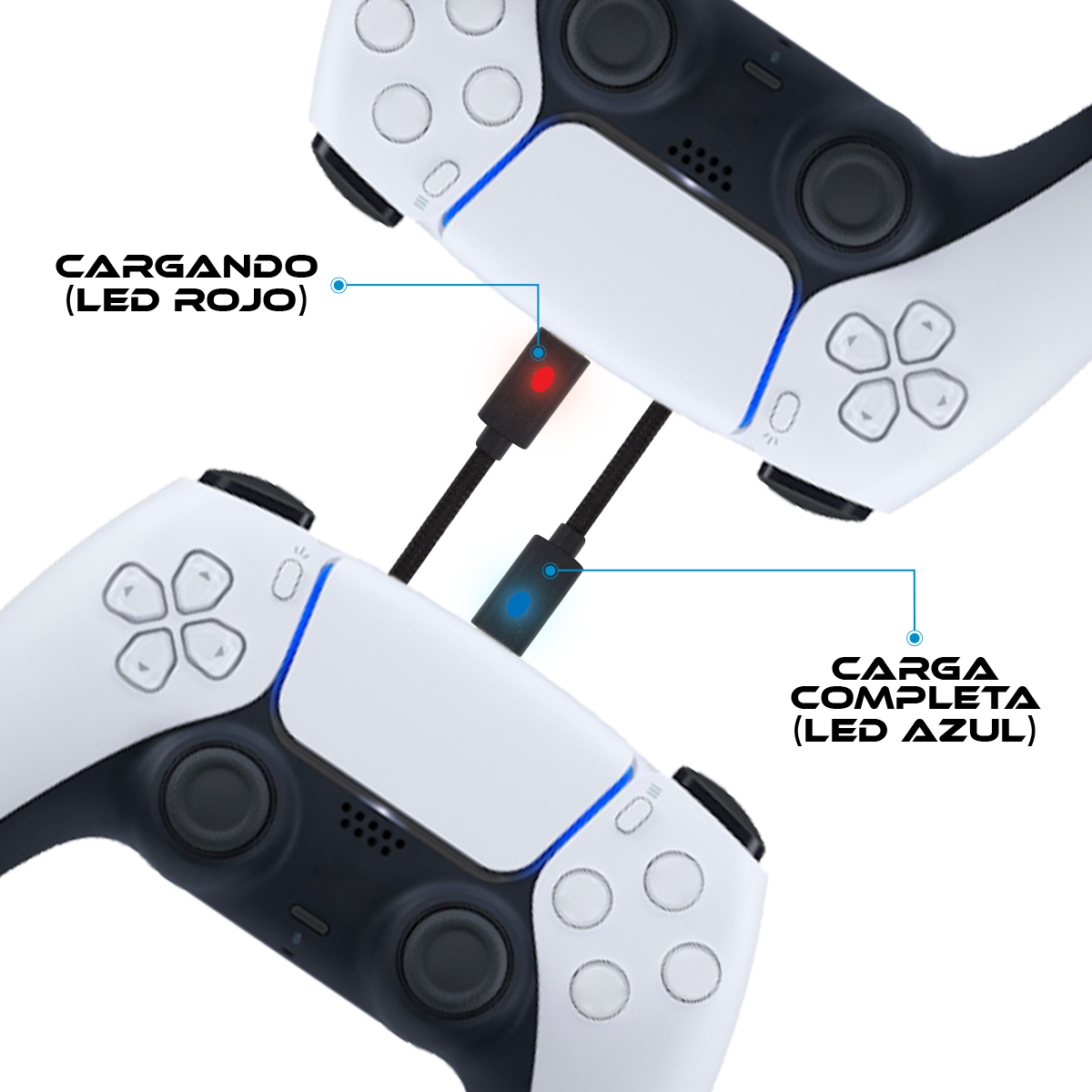 Foto 4 pulgar | Cable USB Virtual Zone VZ-AND-USBC3PS5 color Negro Tipo C de 3 Metros para Carga y Datos de Control de Ps5