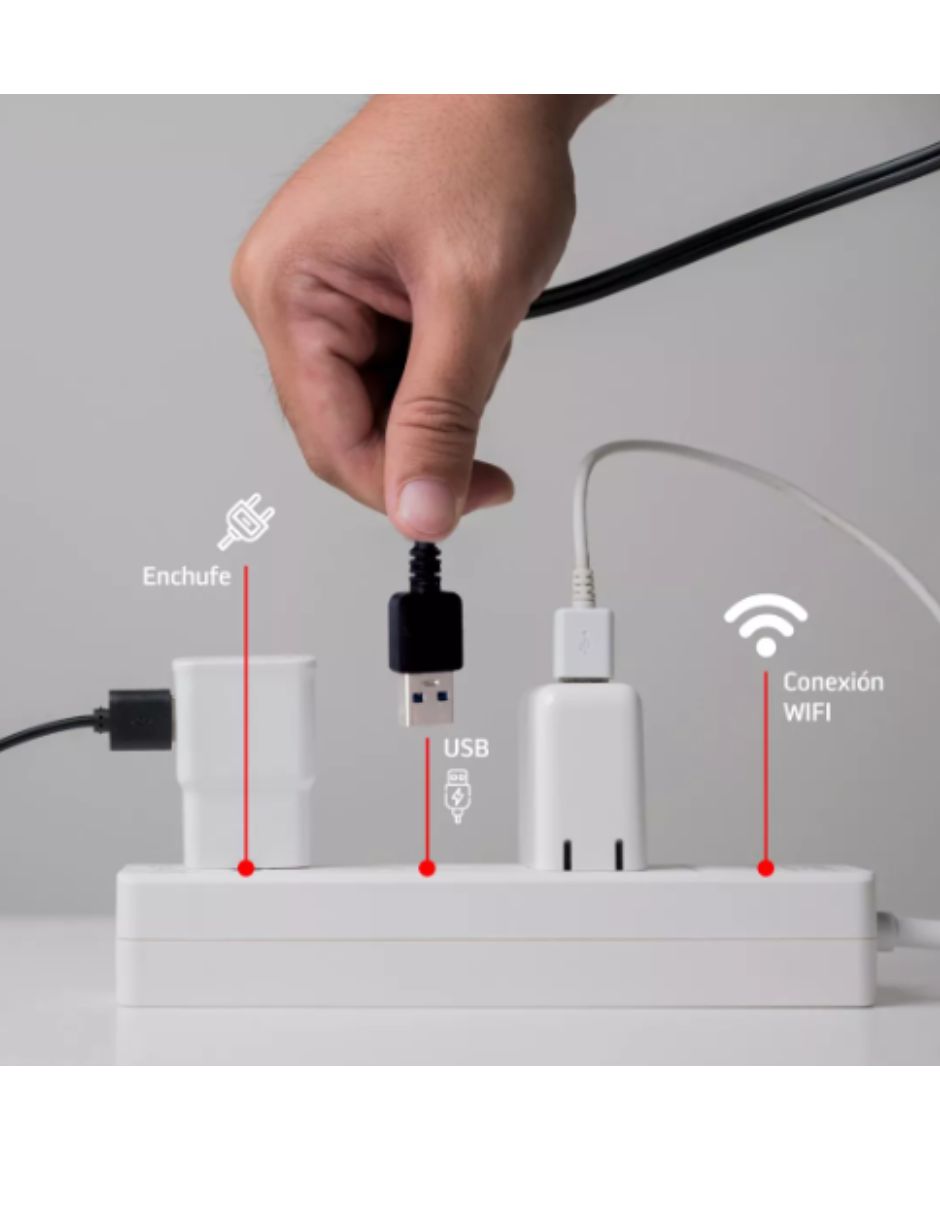 Foto 5 pulgar | Barra Multi Contacto Inteligente Controlable Por Wi-fi Iot-powstrip