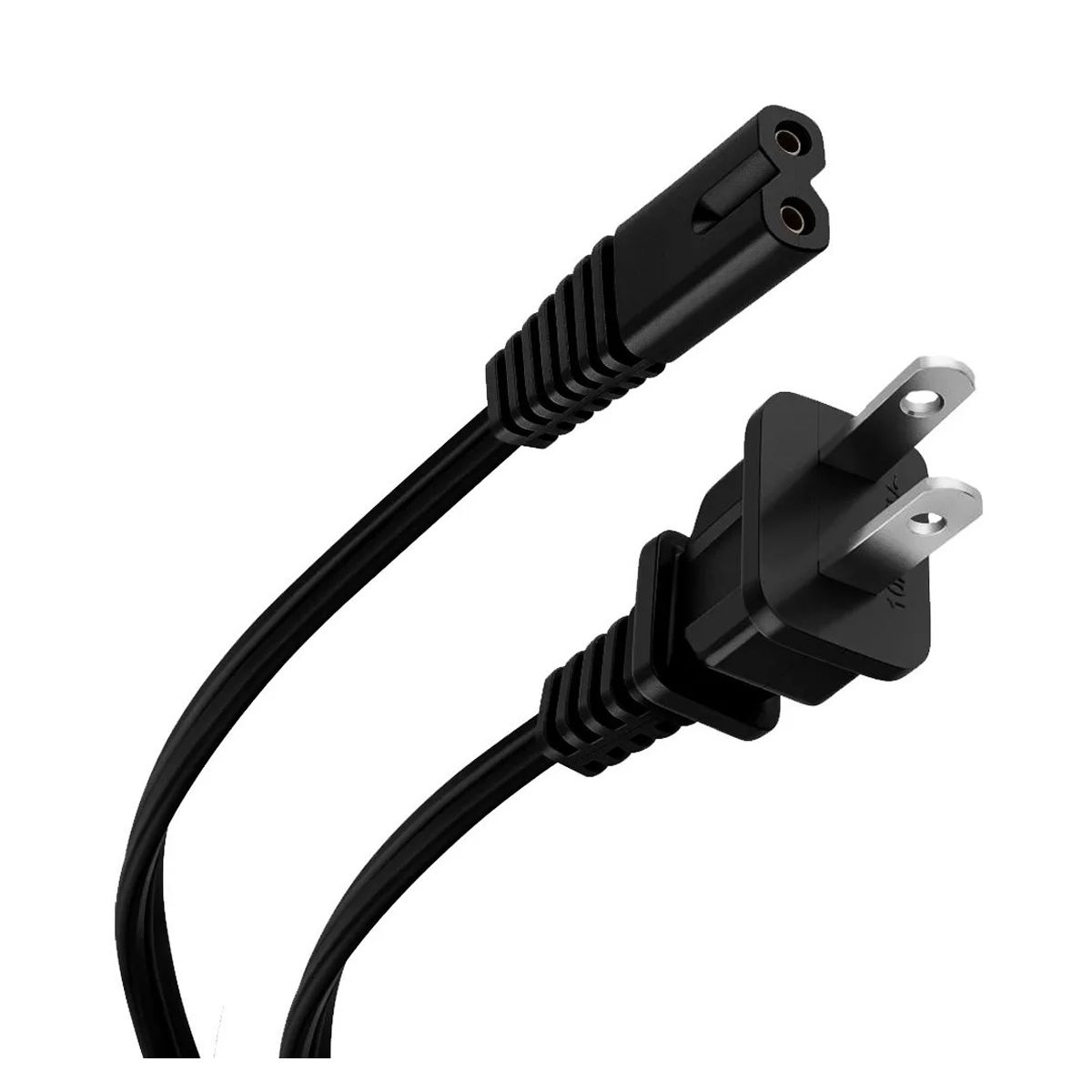 Cable De Corriente Bifasico 1.2 Metros Elegate Negro