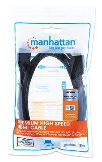 Foto 5 | Cable Hdmi de Alta Velocidad con Canal Ethernet Manhattan 355346 color Negro 1.8m
