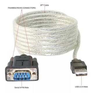 Foto 2 | Cable USB A Sabrent Serial 9 Pin rs-232 Db9 Sbt-usc6k 2mt