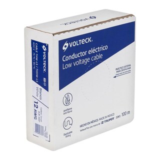 Foto 2 | Rollo De 100 M De Cable Thhw-ls 12 Awg Blanco, Volteck
