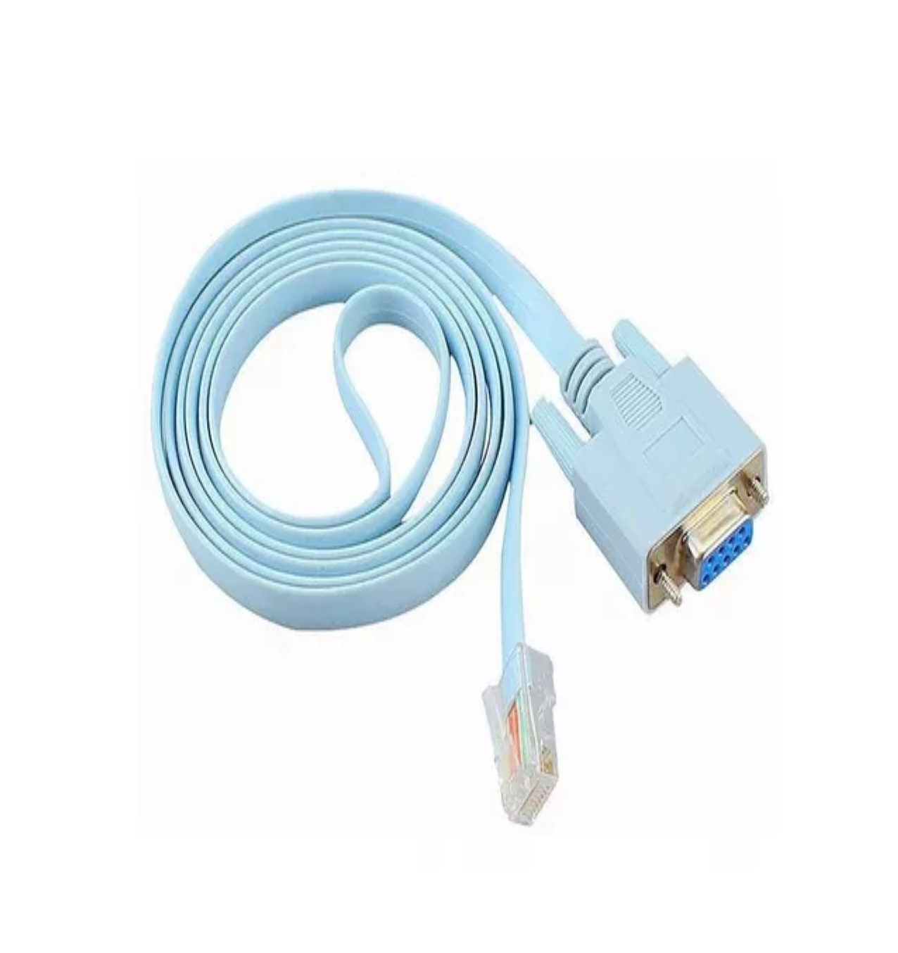 Foto 2 pulgar | Cable Consola Cisco Rj45 A Db9 Rs232 Adaptador Azul Claro