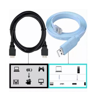 Foto 2 | Cable Rj45 Macho a USB Hembra Consola Cisco Ethernet Cat E5 Azul Claro