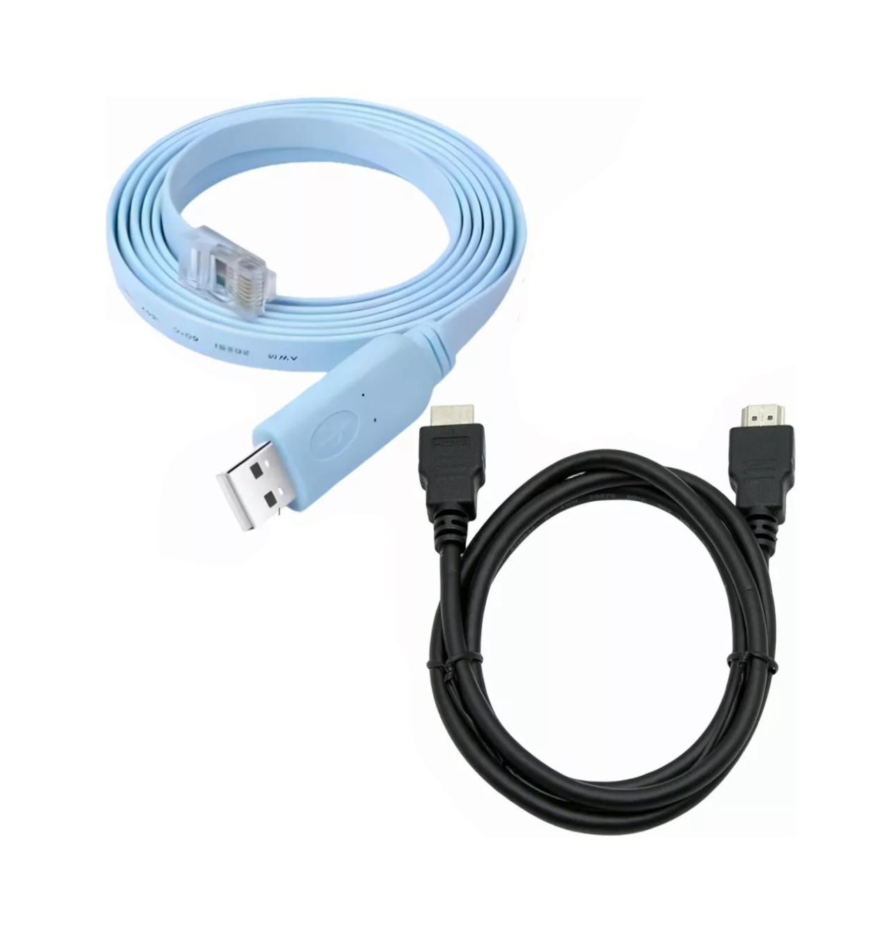 Cable Rj45 Macho a USB Hembra Consola Cisco Ethernet Cat E5 Azul Claro