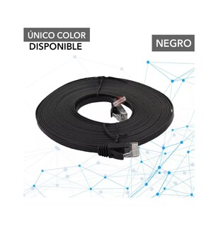 Foto 2 | Cable de Red Plano Categoría 6 Cat6 Rj45 30m Ethernet Negro
