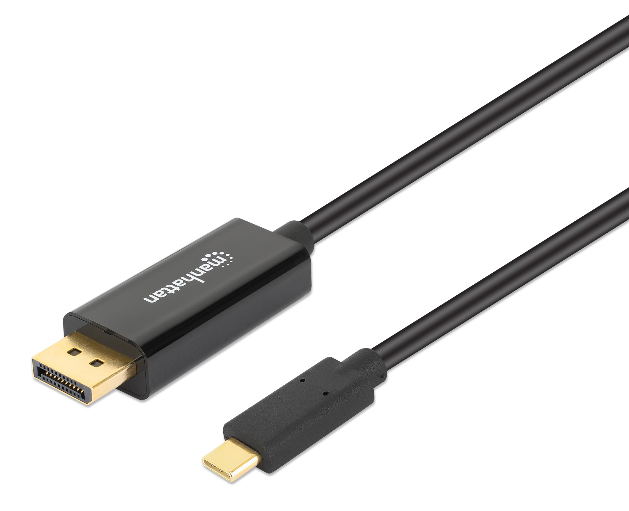 Cable Adaptador USB-C a Displayport Manhattan Negro 4k@60hz 2 m