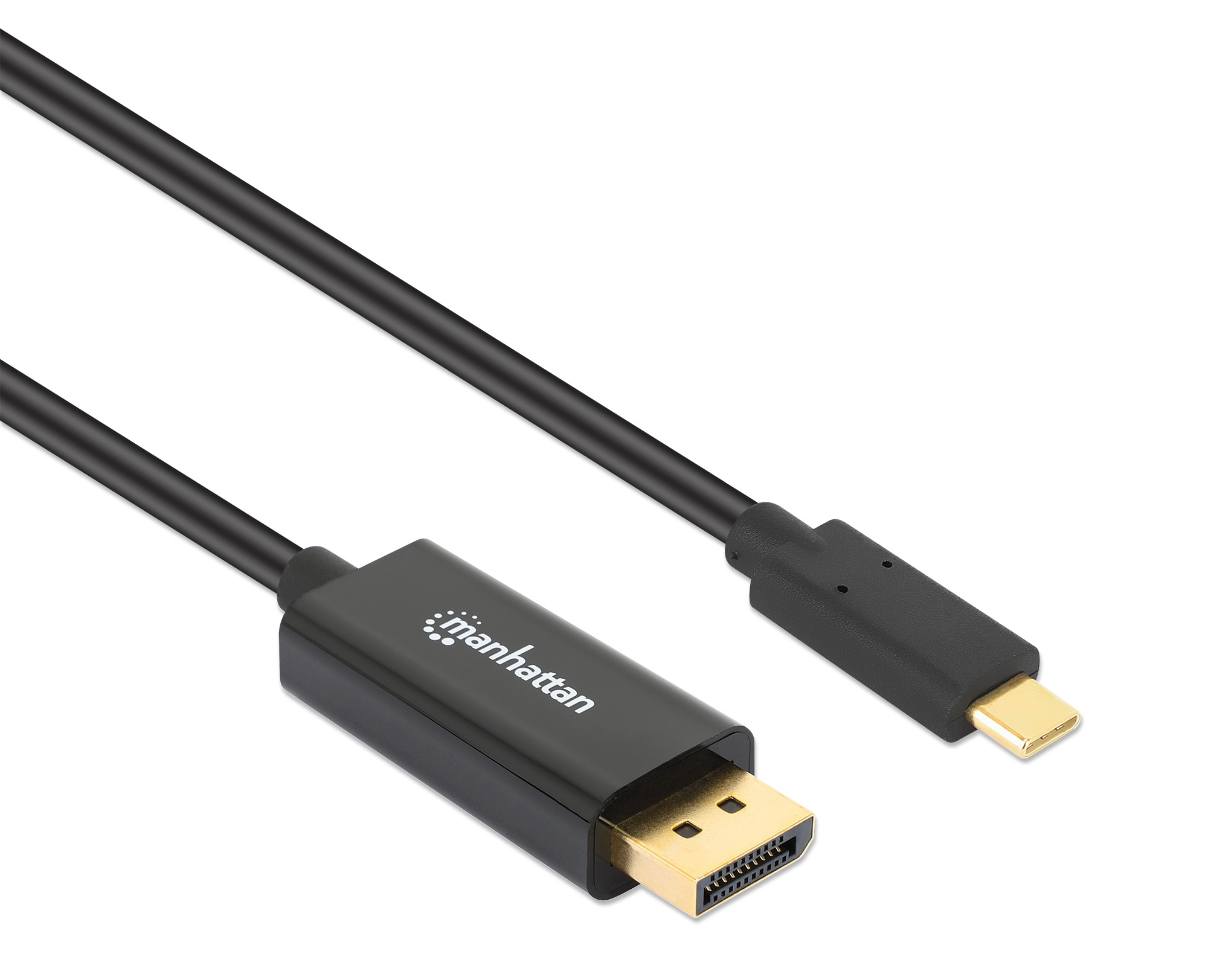 Foto 3 pulgar | Cable Adaptador USB-C a Displayport Manhattan Negro 4k@60hz 2 m