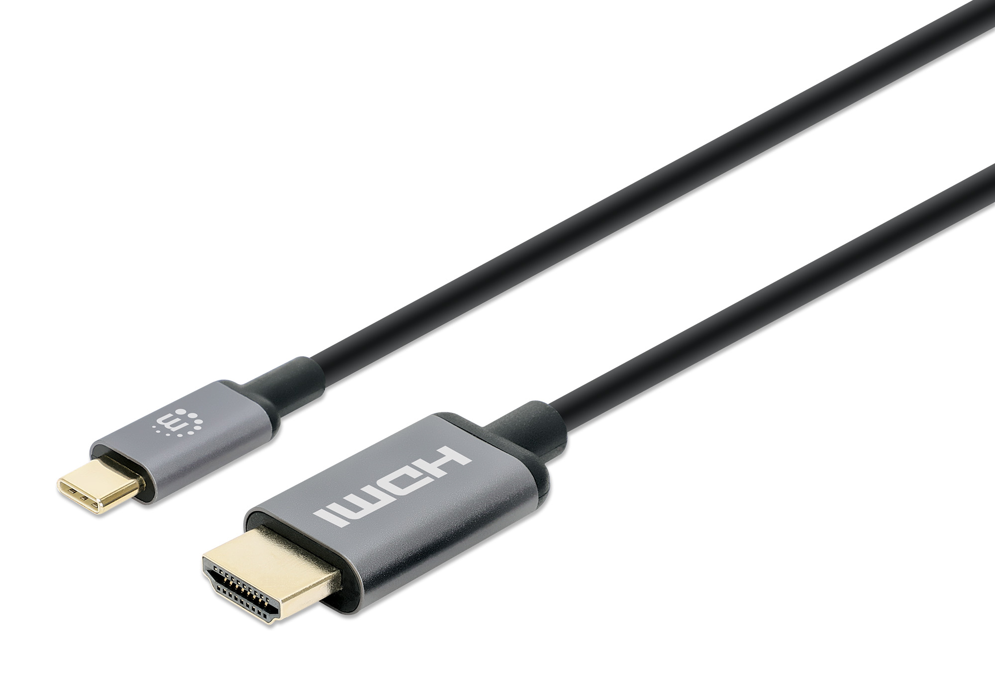 Cable Adaptador USB-C a HDMI Manhattan Negro 4k@60hz 1 m