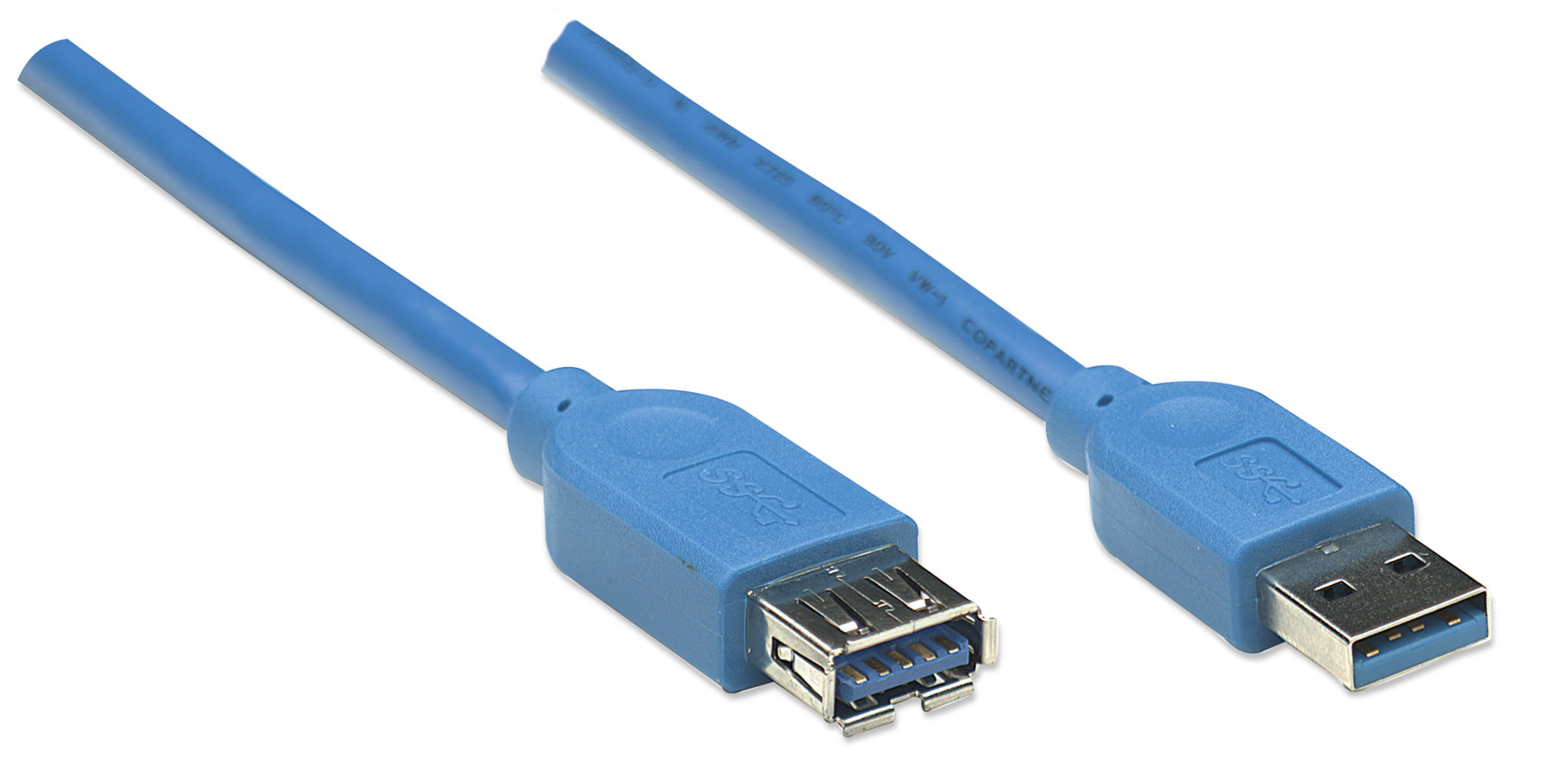 Foto 3 pulgar | Cable Extensión USB Manhattan Azul Superspeed 5gbps 2 m