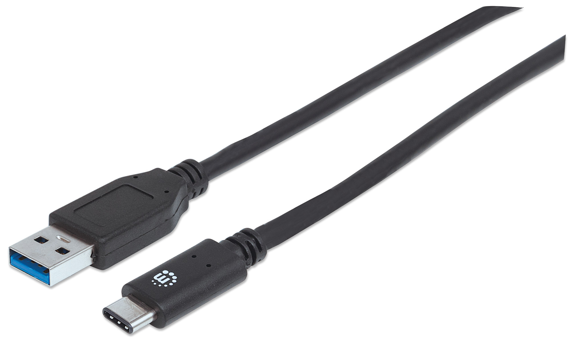 Foto 2 pulgar | Cable USB-C Manhattan Negro Supervelocidad 1 m