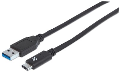 Foto 1 | Cable USB-C Manhattan Negro Supervelocidad 1 m
