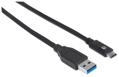 Foto 2 | Cable USB-C Manhattan Negro Supervelocidad 1 m