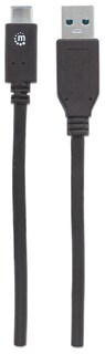 Foto 4 | Cable USB-C Manhattan Negro Supervelocidad 1 m