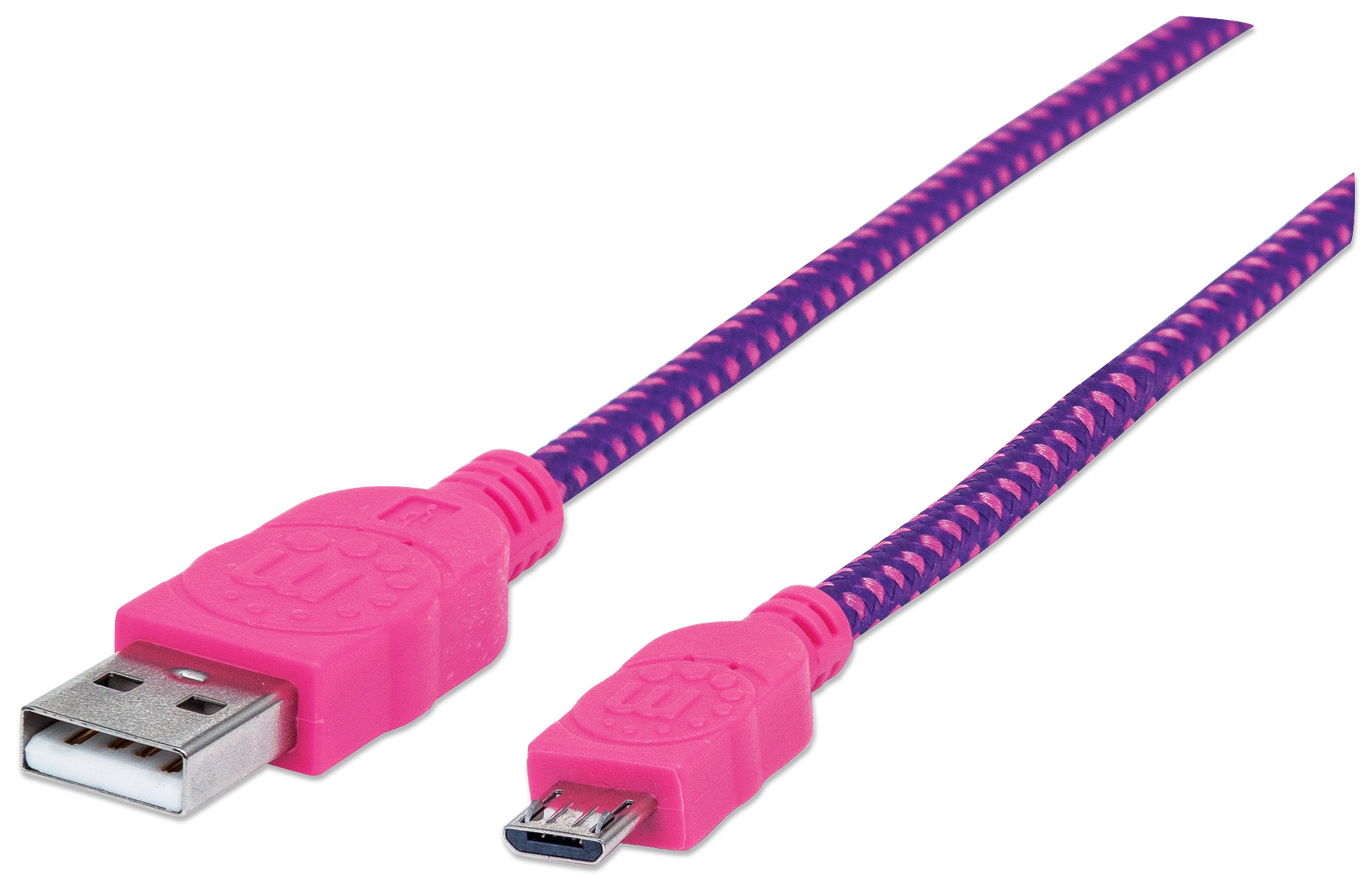 Cable USB Micro-B de Alta Velocidad Manhattan Rosa/Morado 1.8 m