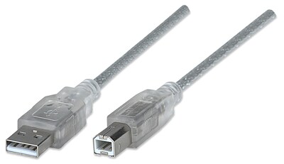 Foto 1 | Cable Usb 2.0 De Alta Velocidad Manhattan 340465 Plateado Translúcido 4.5m