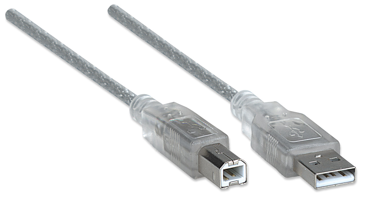 Foto 2 | Cable Usb 2.0 De Alta Velocidad Manhattan 340465 Plateado Translúcido 4.5m