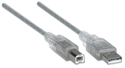 Foto 2 | Cable Usb 2.0 De Alta Velocidad Manhattan 340465 Plateado Translúcido 4.5m