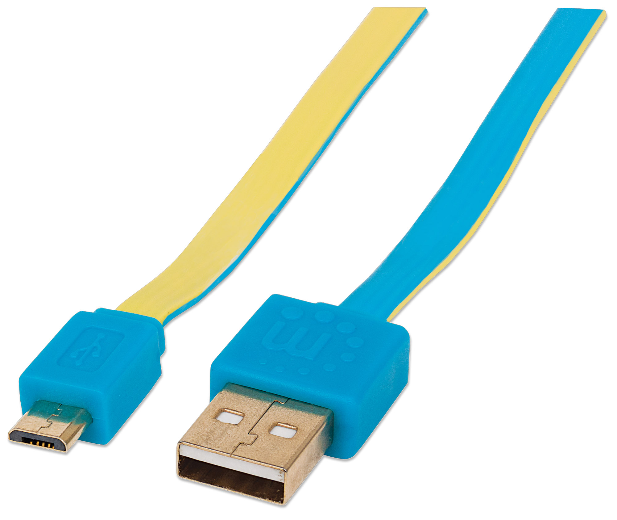 Cable Micro-b Usb De Alta Velocidad Manhattan 391283 Azul/amarillo 1.8m