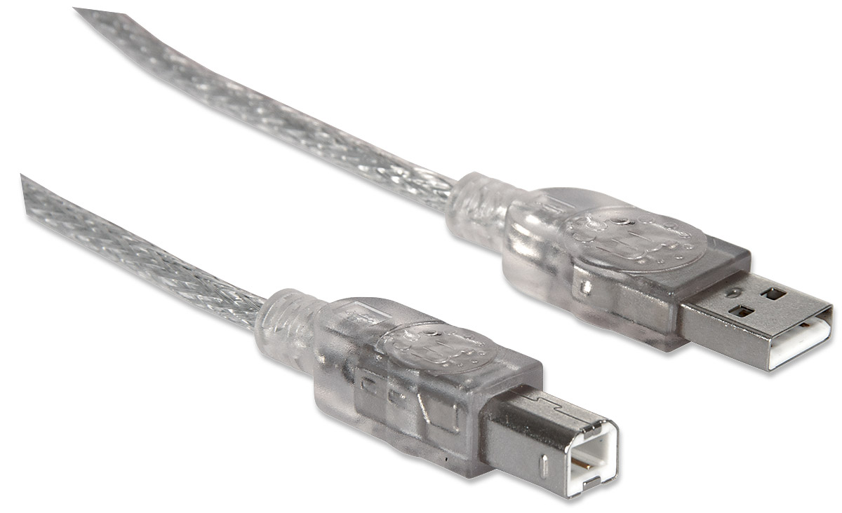 Foto 3 pulgar | Cable Usb B De Alta Velocidad Manhattan 345408 Plateado 5m