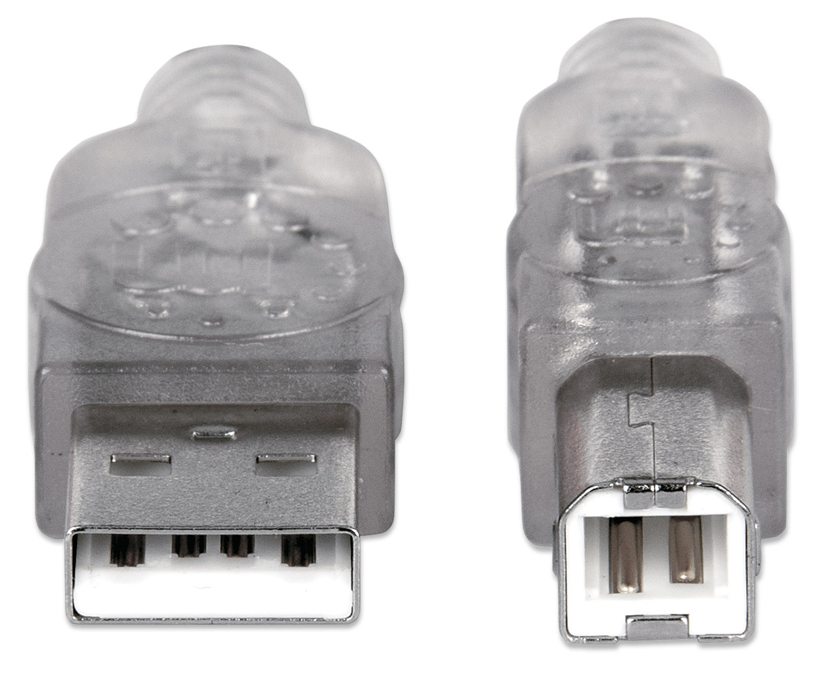 Foto 4 pulgar | Cable Usb B De Alta Velocidad Manhattan 345408 Plateado 5m