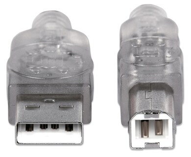 Foto 3 | Cable Usb B De Alta Velocidad Manhattan 345408 Plateado 5m
