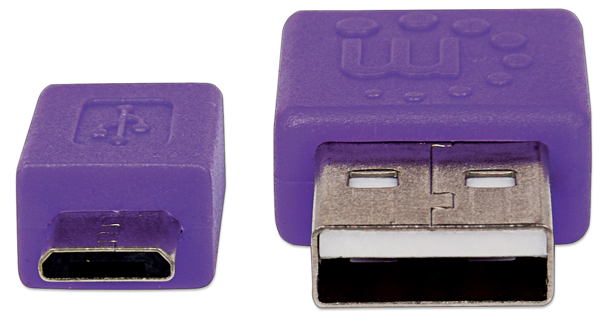 Foto 3 | Cable Micro-b Usb De Alta Velocidad Manhattan 391368 Negro/morado 1m