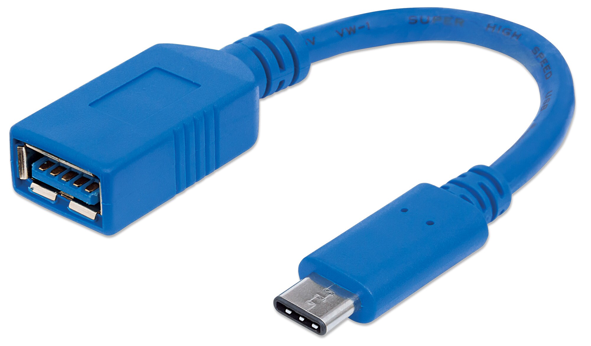 Cable Usb-c Para Dispositivos De Súper Velocidad Azul Manhattan 15cm $289