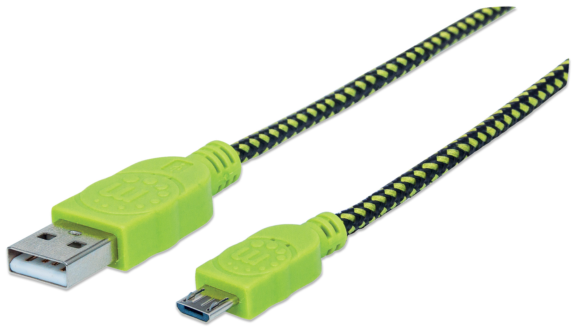 Cable Micro-b Usb De Alta Velocidad Manhattan 394062 Negro/verde 1m