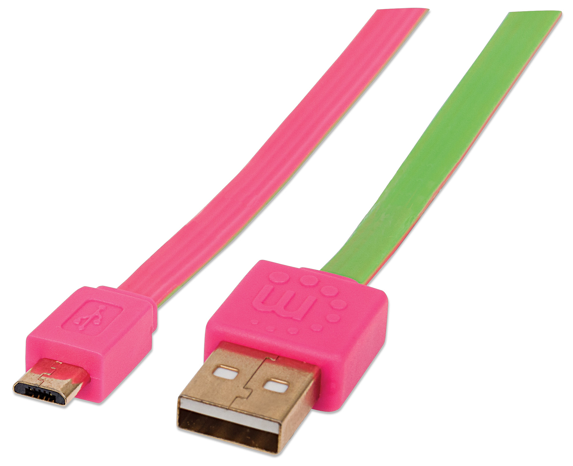 Cable Micro-b Usb De Alta Velocidad Manhattan 391443 Rosa/verde 1m