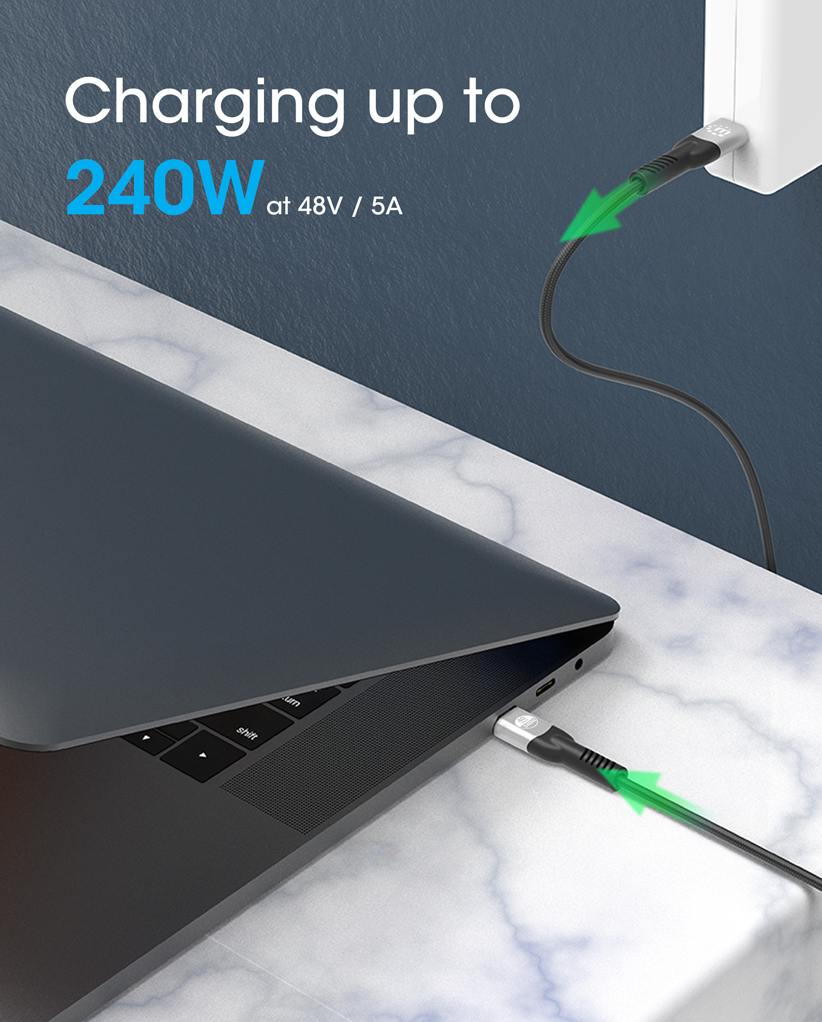 Foto 6 | Cable Usb-c Para Carga Y Video De Súper Velocidad+ Negro Manhattan 1m