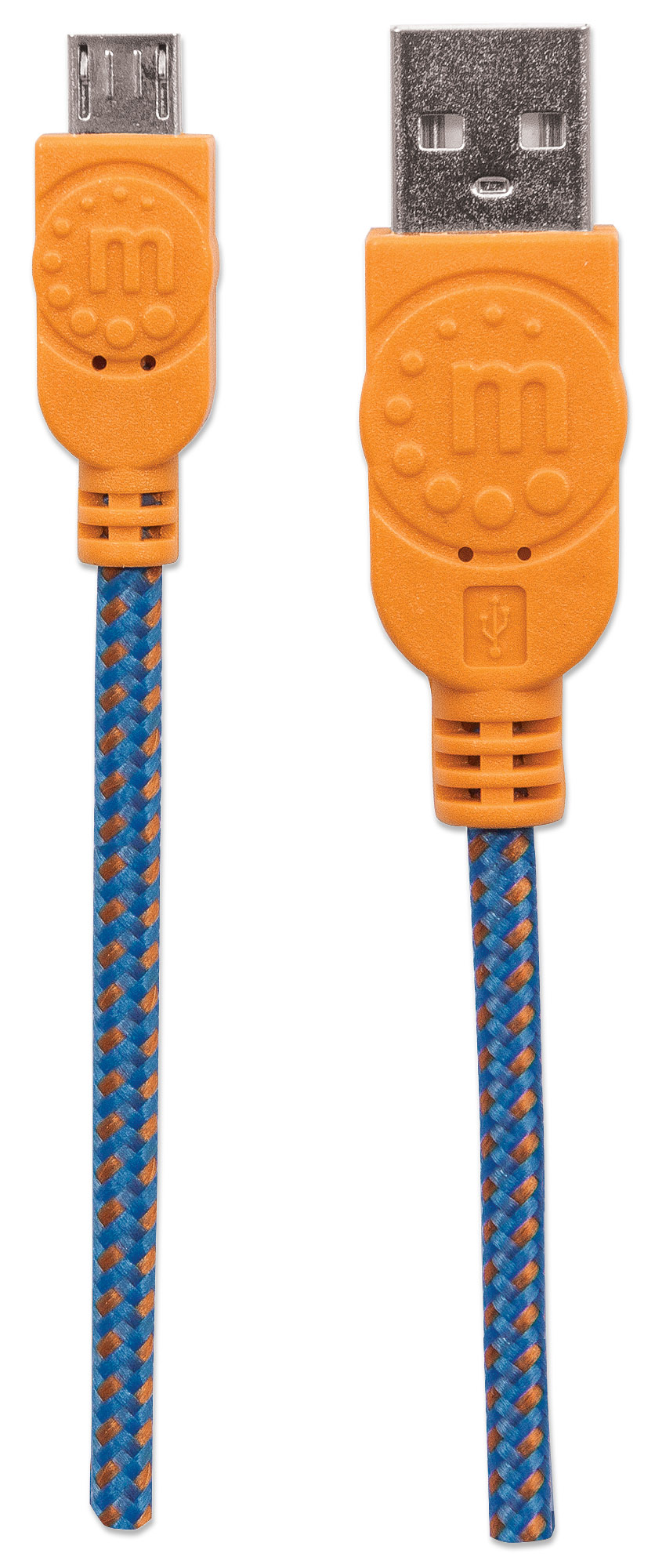 Foto 5 pulgar | Cable USB Micro-B de Alta Velocidad Manhattan 352734 Azul y Naranja 1 m