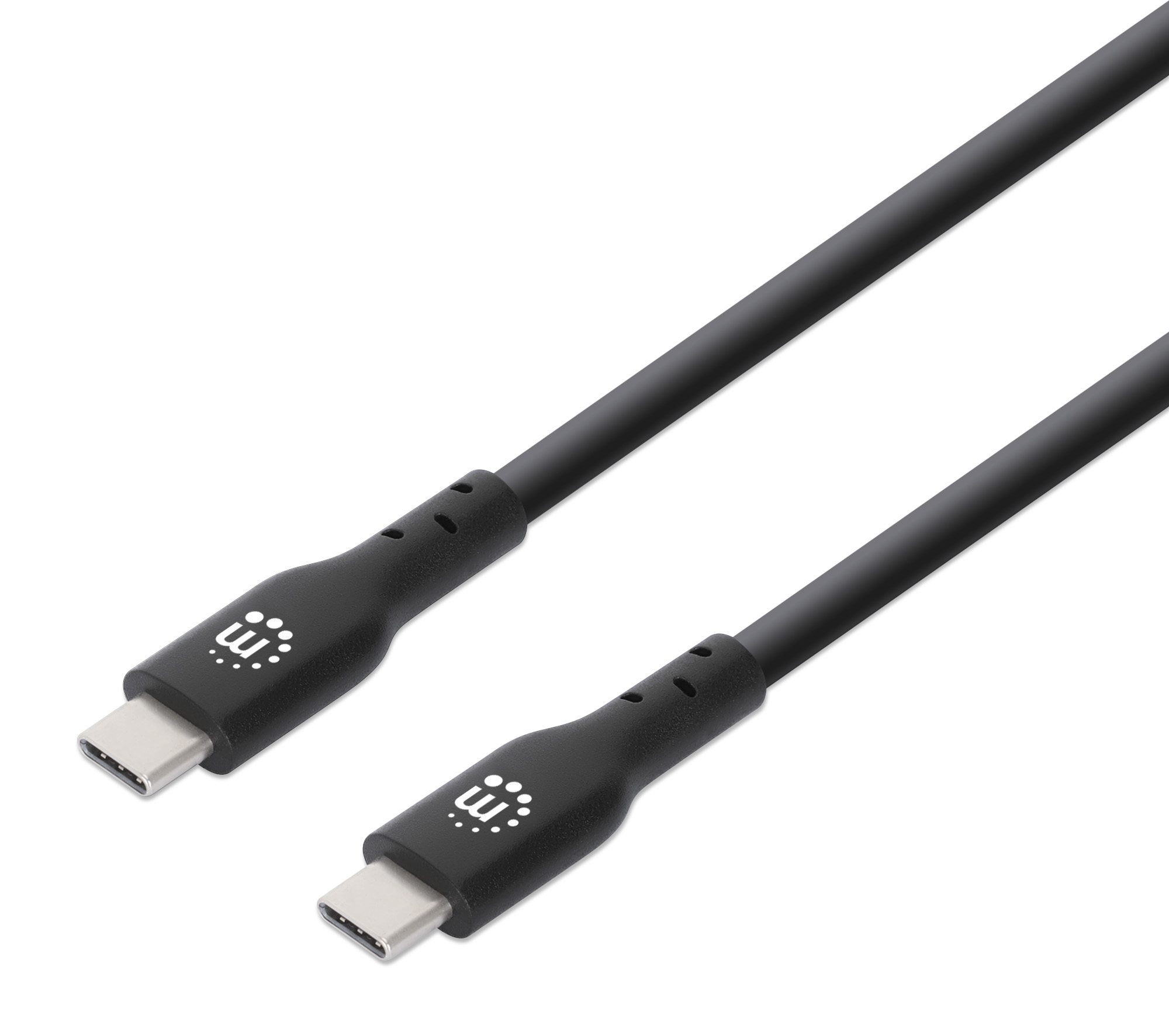 Cable USB-C Manhattan para Dispositivos de Súper Velocidad Negro 50 cm