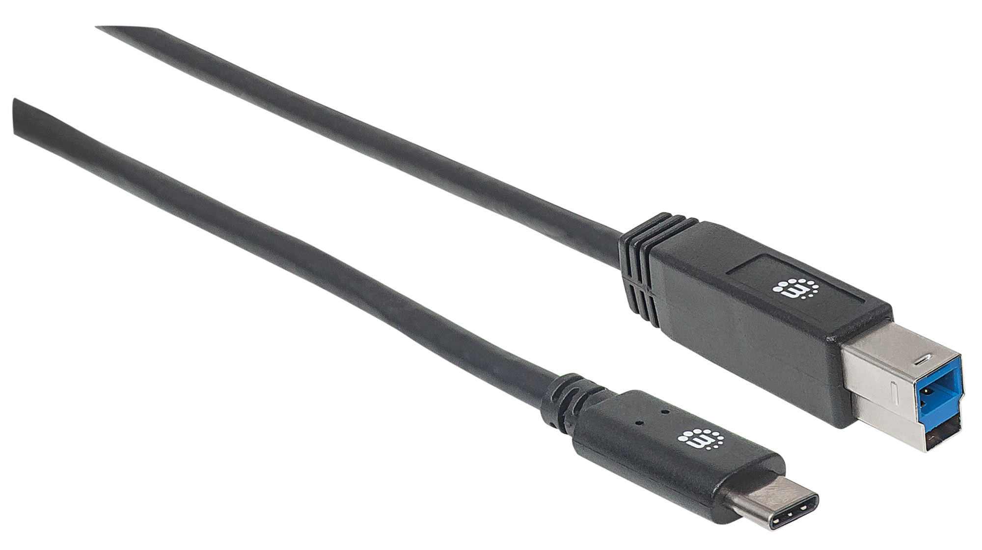 Foto 3 pulgar | Cable USB-C Manhattan de Súper Velocidad a USB-B 2 m Negro