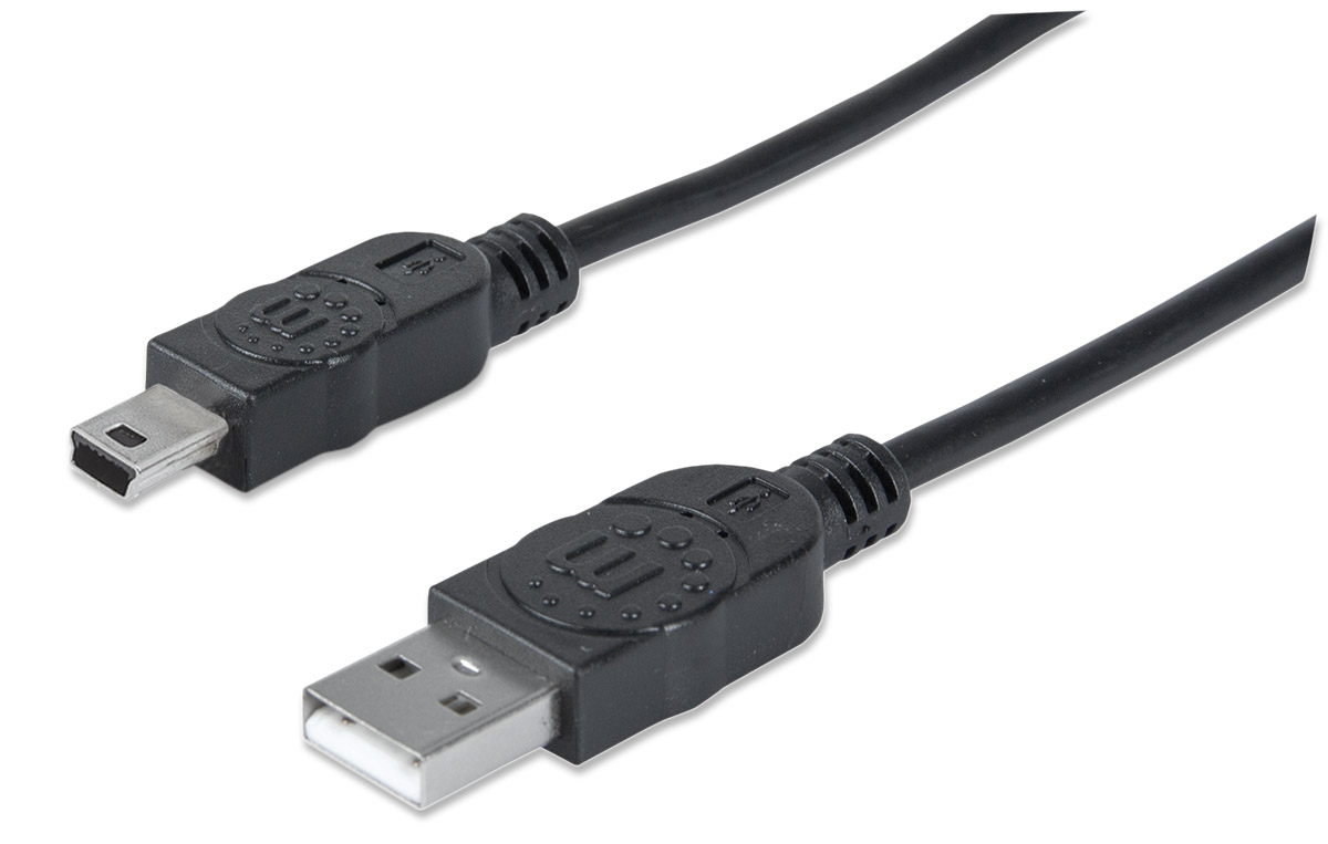 Foto 2 pulgar | Cable Manhattan USB 2.0 Mini-b 480mbps 1.8 m Negro