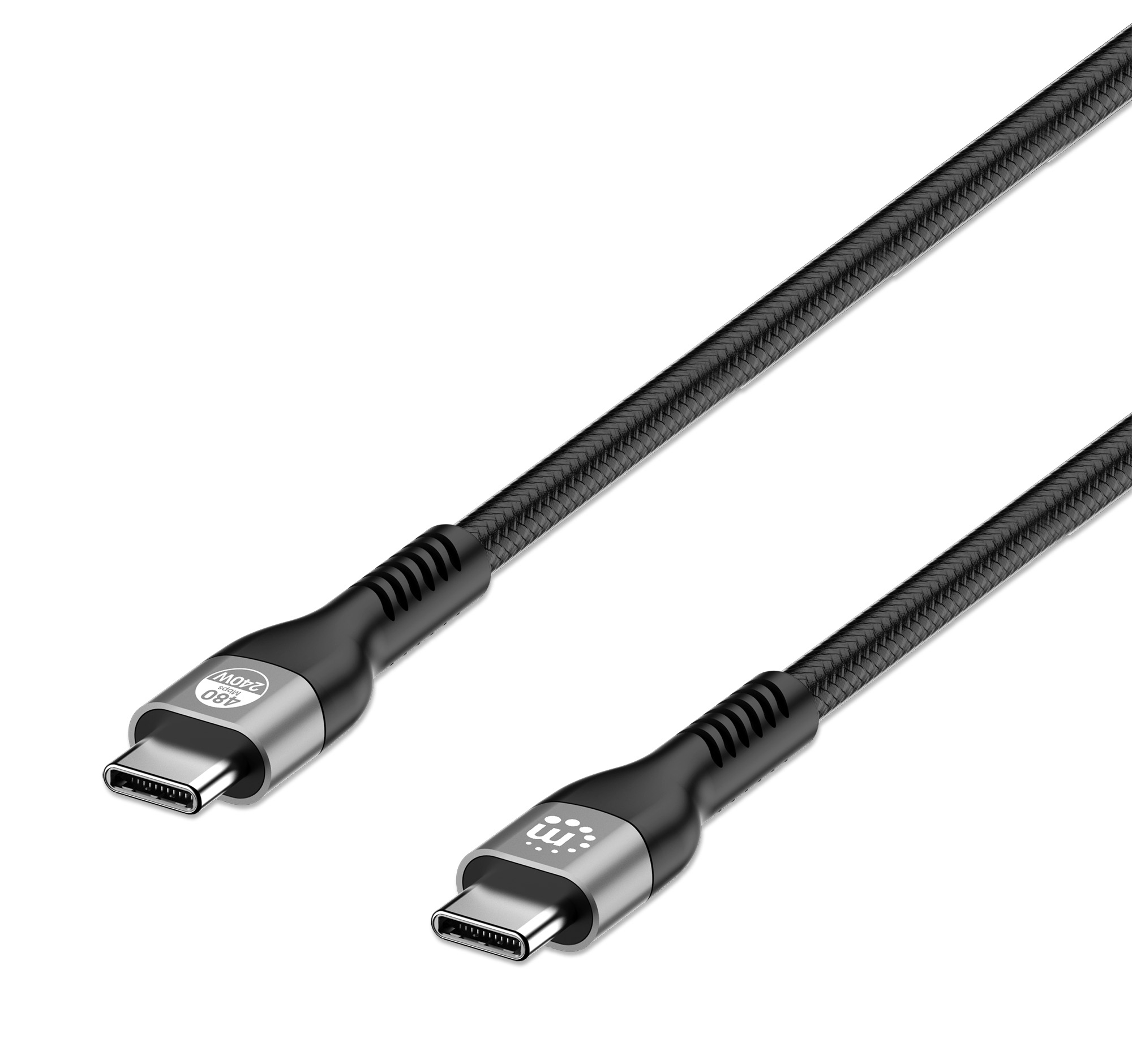 Cable USB-C Carga 240 w Negro Manhattan 2 m