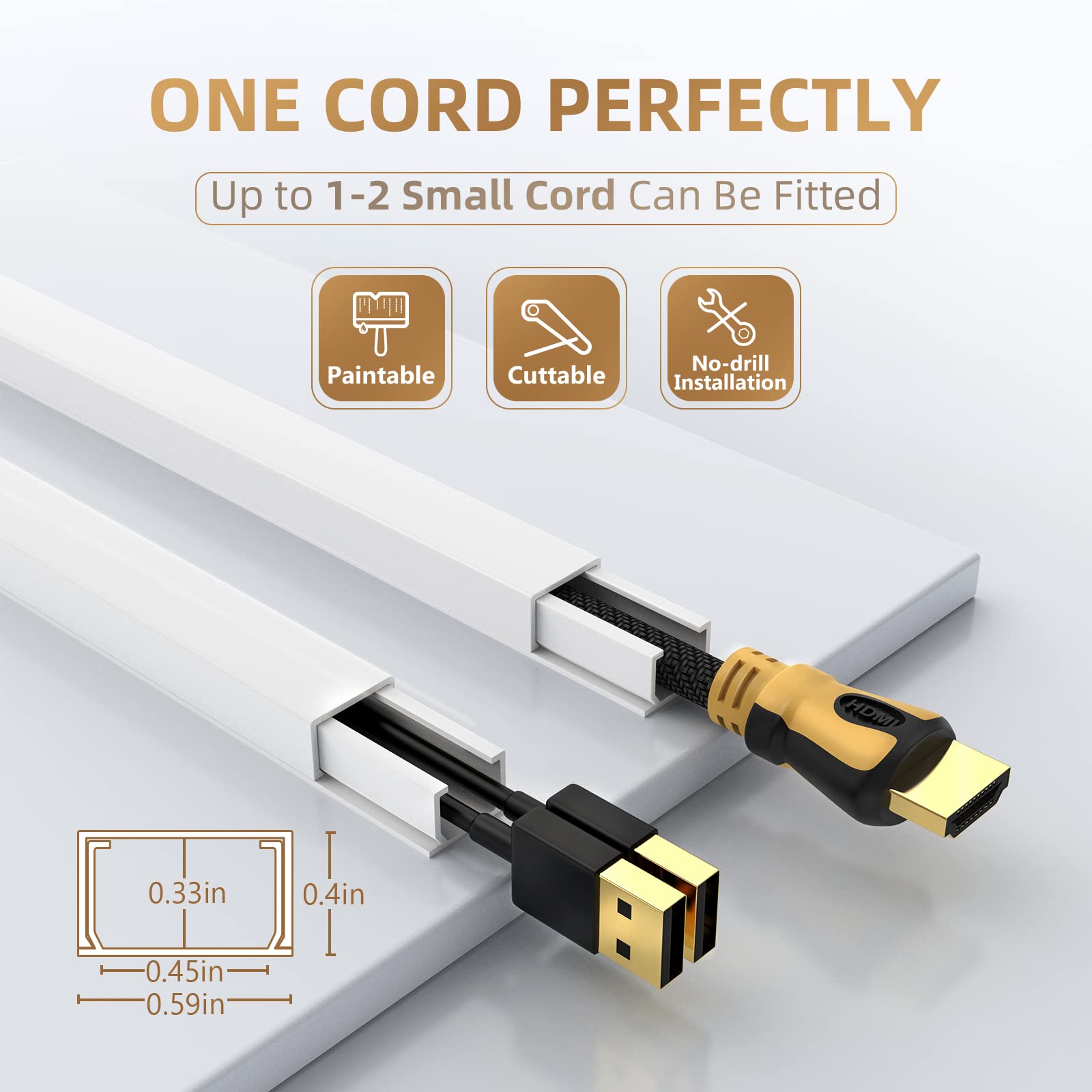 Foto 3 pulgar | Kit De Gestión De Cables Cord Hider Delamu Cc03-6 De Un Solo Cable - Venta Internacional.