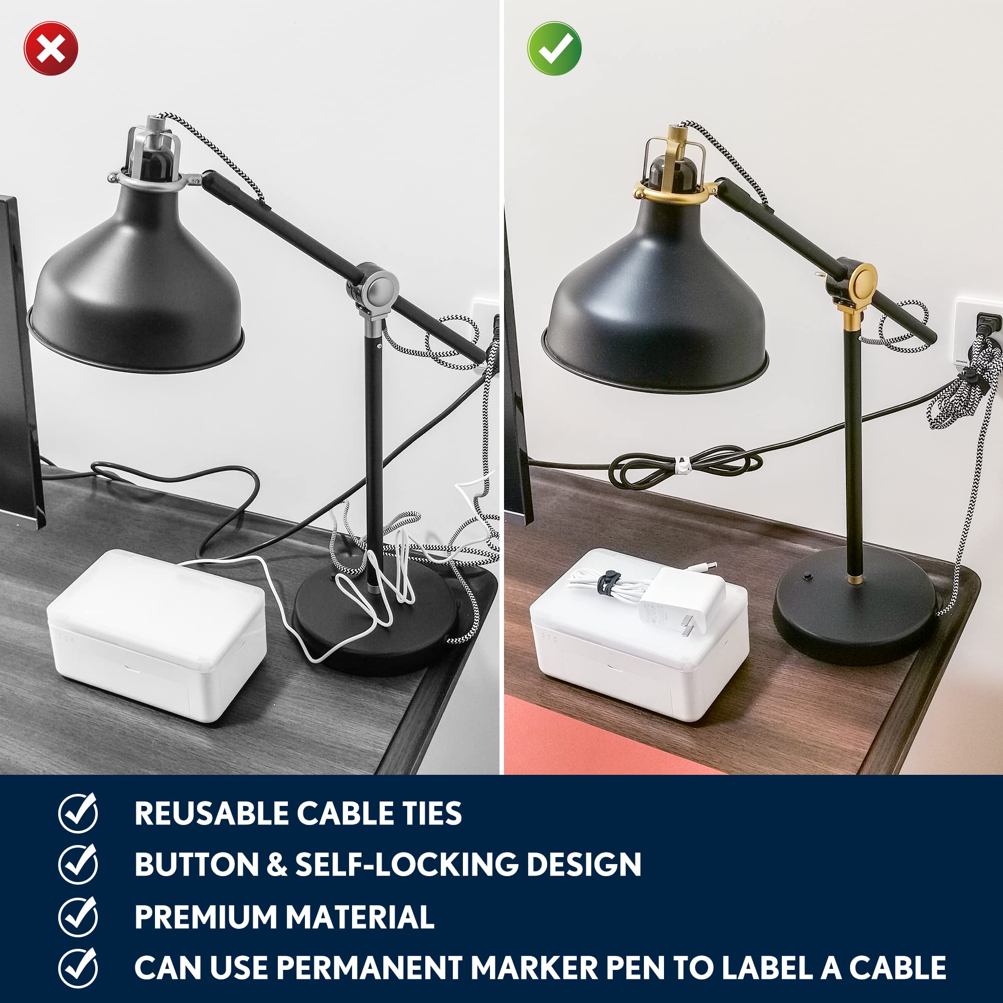 Foto 5 pulgar | Organizador De Cables De Silicona Reutilizable Pzoz Para Bridas De Cables (10 Unidades) - Venta Internacional.