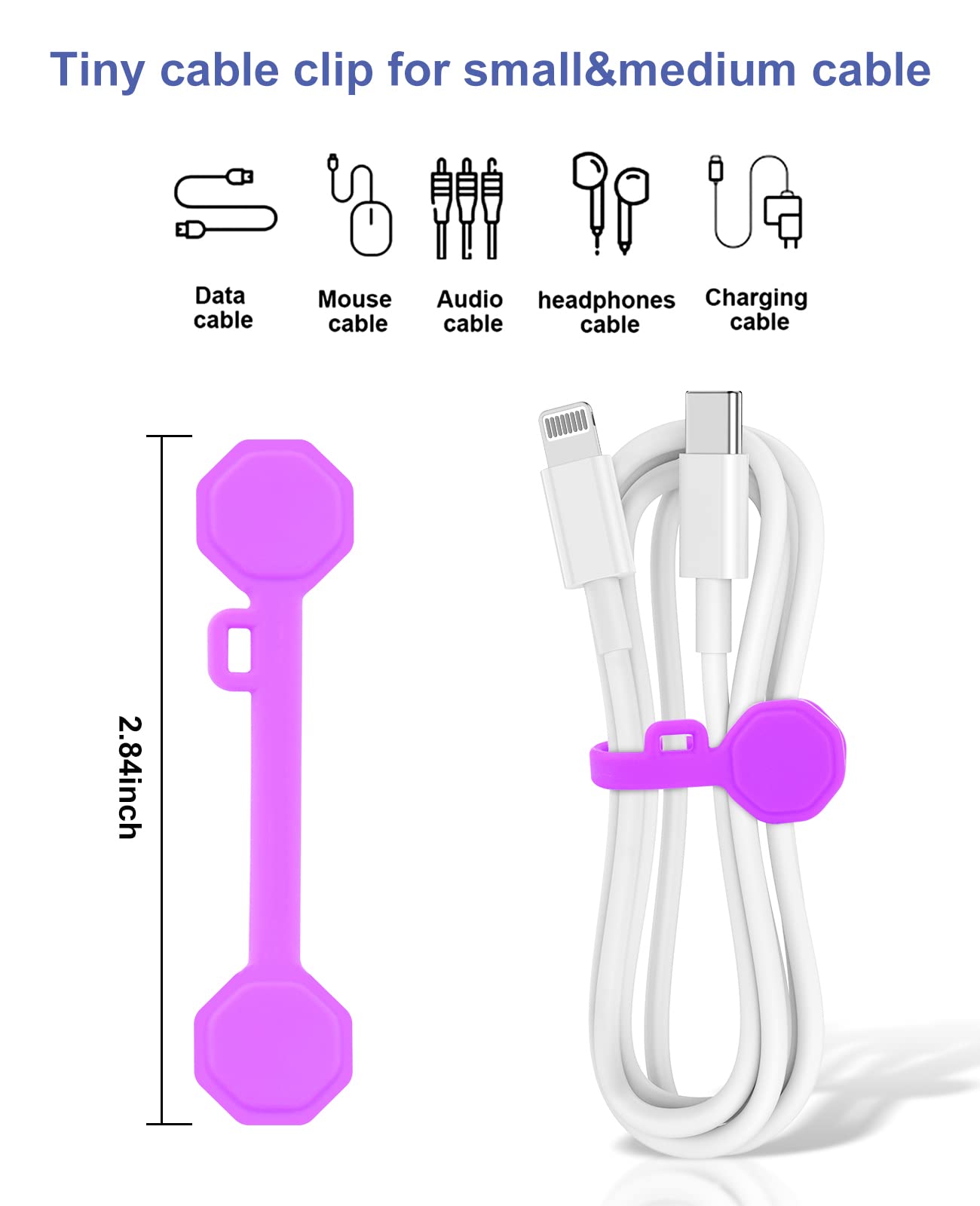 Foto 4 pulgar | Organizador De Cables Grodoe, Corbatas Y Clips Magnéticos De Silicona, 8 Unidades - Venta Internacional.