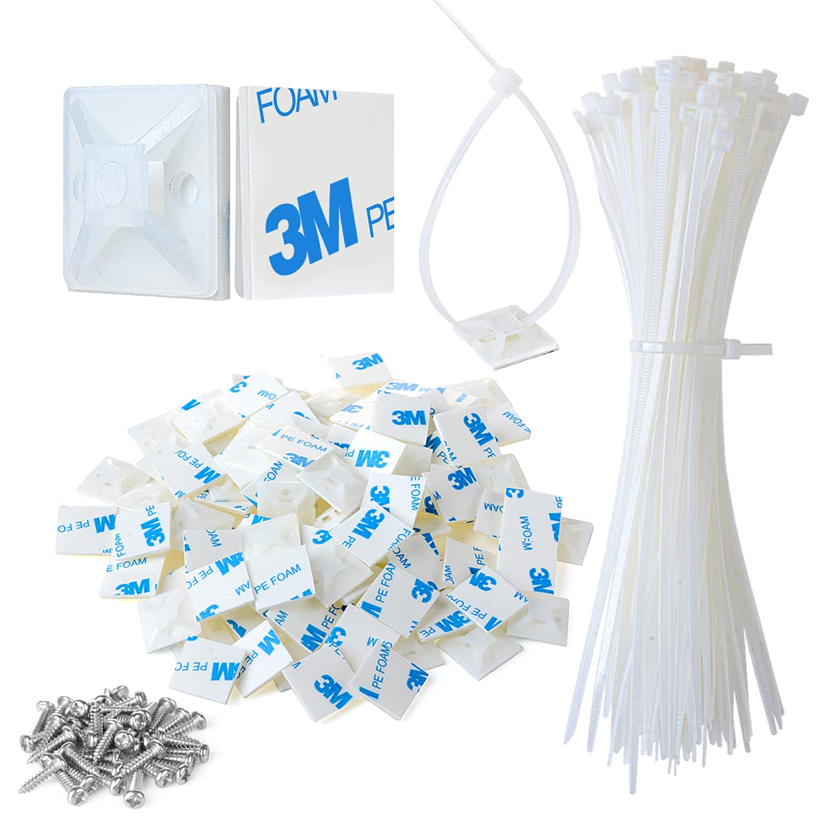 Soportes para Cables Xhf 3m Autoadhesivos Blancos 100 Unidades - Venta Internacional