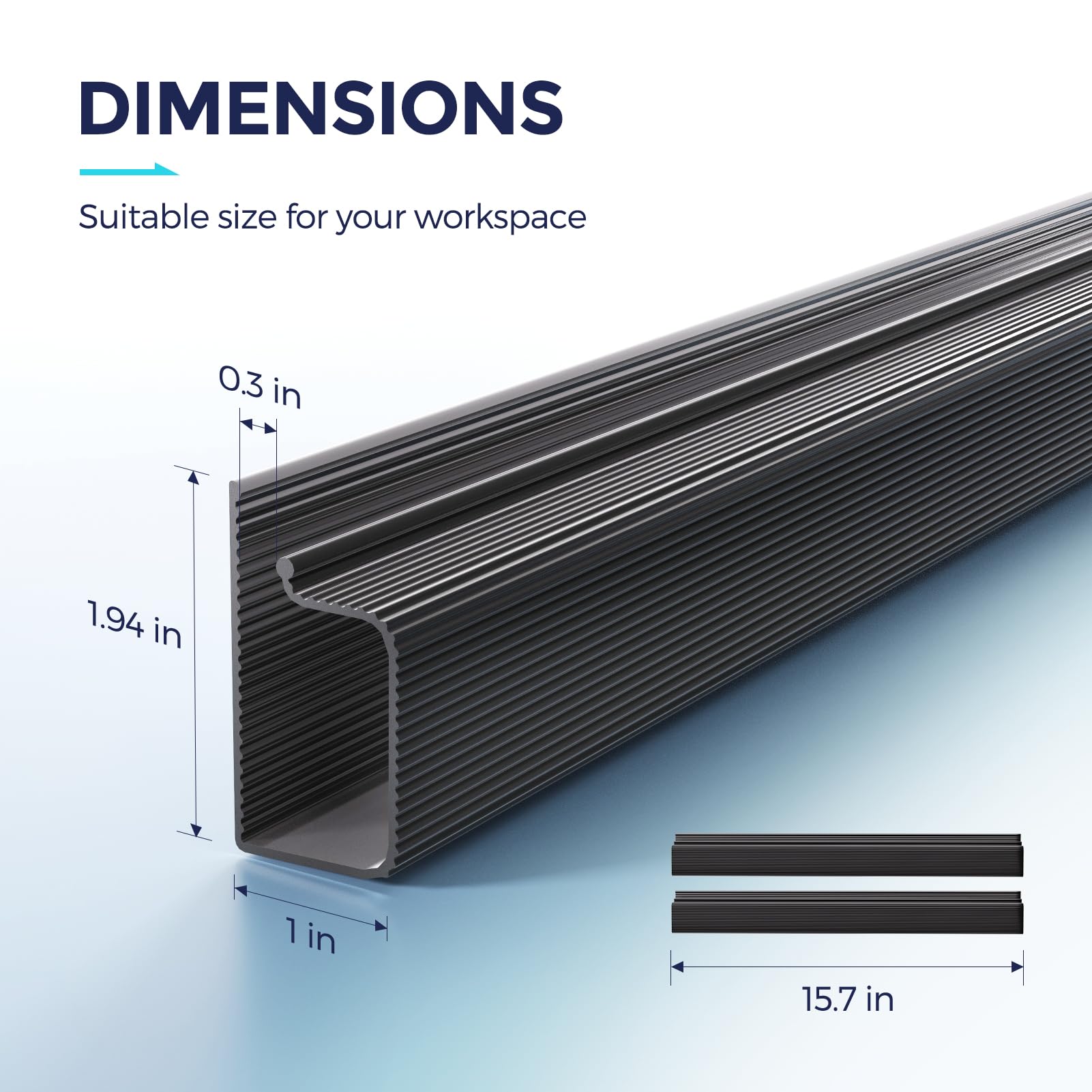 Foto 7 | Organizador De Cables Delamu Safe & Tidy Para El Hogar Y La Oficina, 40 Cm X 2 - Venta Internacional.