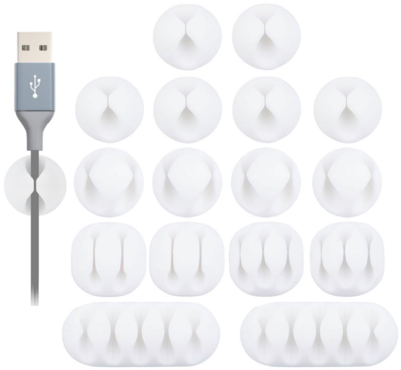 Soportes Ohill Blancos 16 Piezas para Cables - Venta Internacional