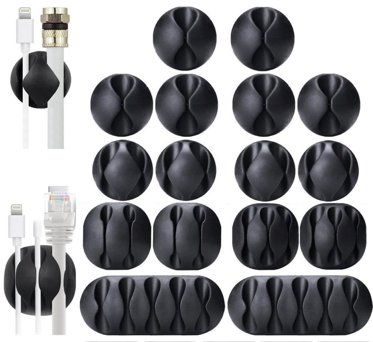 Soportes para Cables Autoadhesivos Ohill 16 Piezas  - Venta Internacional