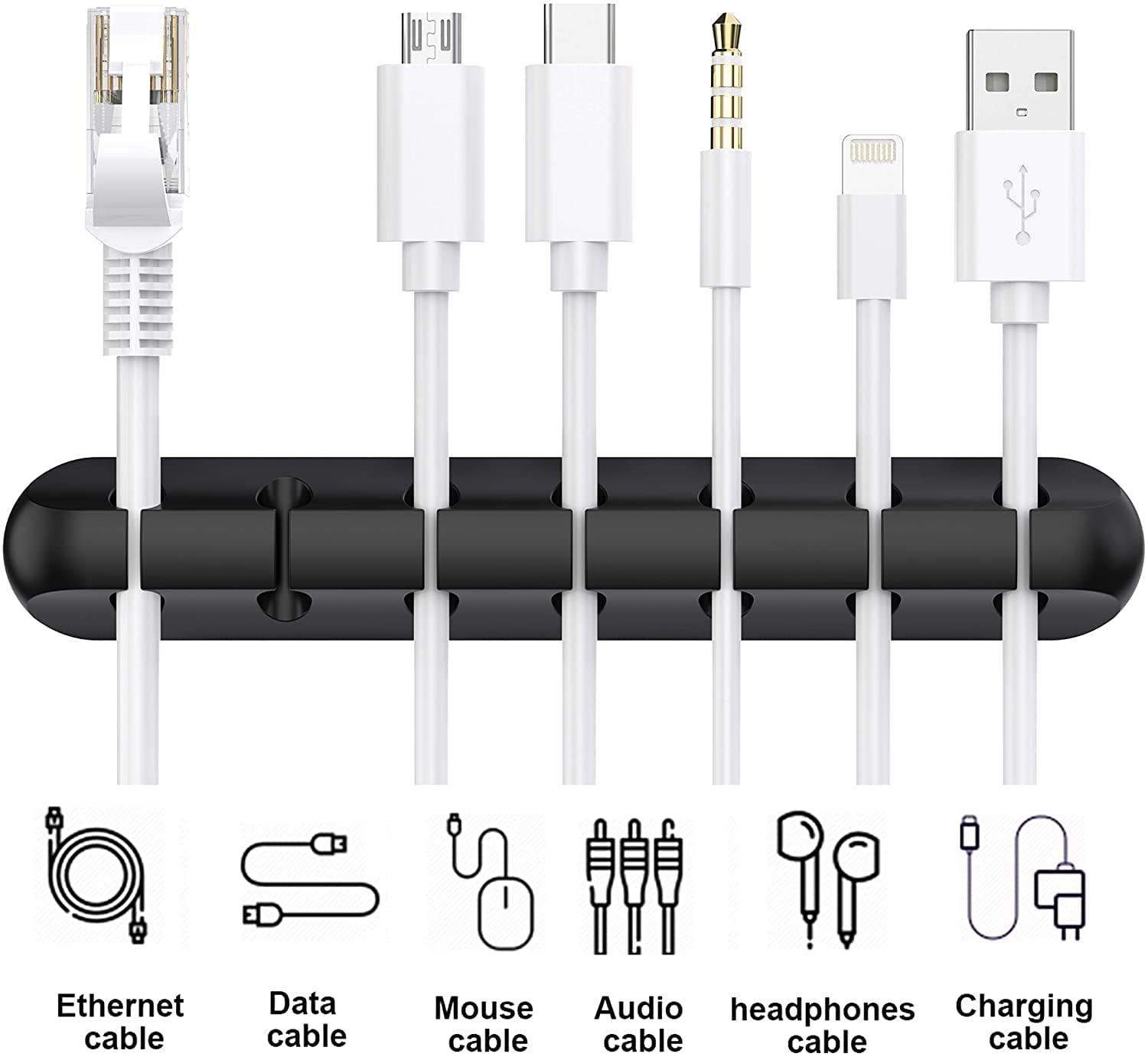 Foto 2 | Sujetacables Soulwit Cable Management, Paquete De 3 - Venta Internacional.