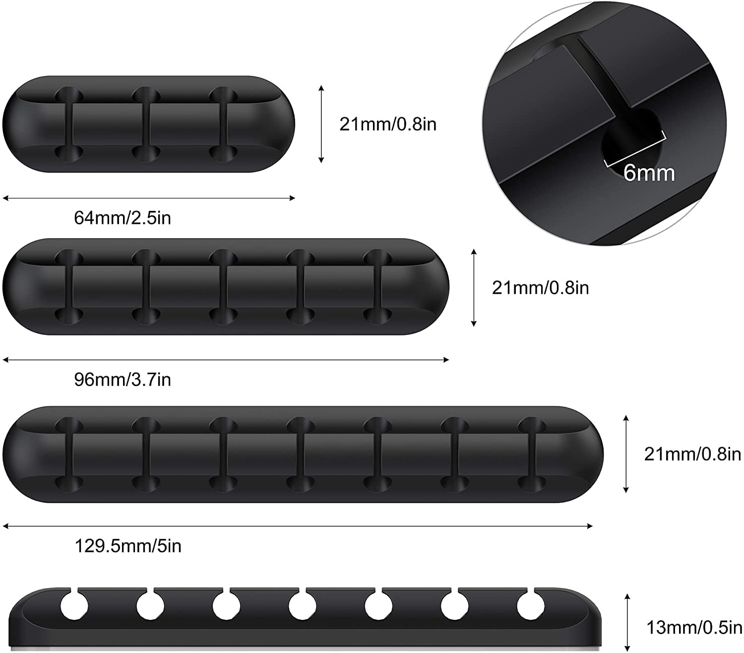 Foto 5 pulgar | Sujetacables Soulwit Cable Management, Paquete De 3 - Venta Internacional.