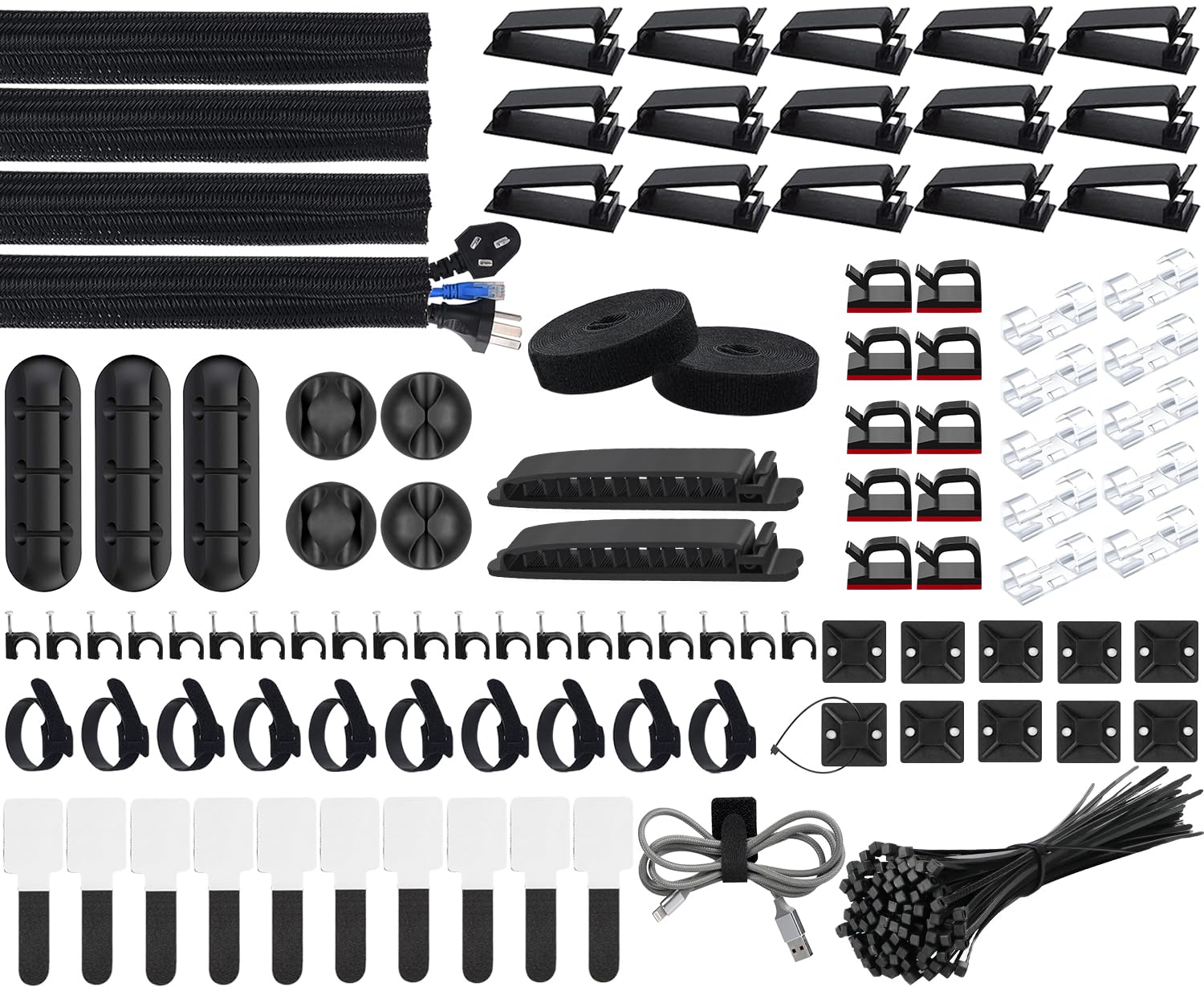 Kit De Gestión De Cables Soulwit, 200 Unidades, Para Tv, Pc Y Ordenador - Venta Internacional.