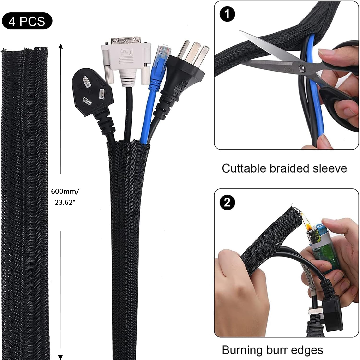 Foto 3 pulgar | Kit De Gestión De Cables Soulwit, 200 Unidades, Para Tv, Pc Y Ordenador - Venta Internacional.